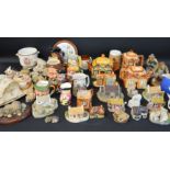 Selection of Toby / character jugs, cottage ware, Lilliput Lane & similar cottages, collectors