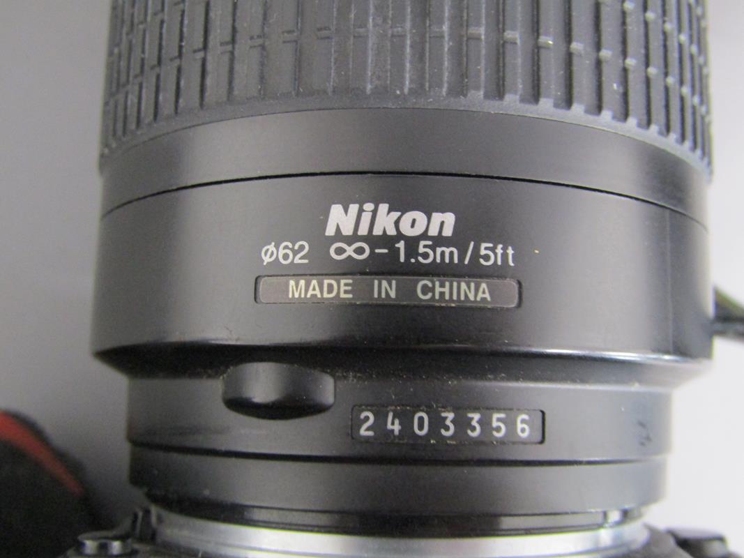 Nikon D70 camera with Nikon Nikkor 70-300mm lens, Sigma 18-12mm lens, 2 batteries, chargers and - Image 5 of 13