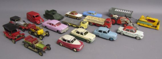Loose die-cast cars includes Spot-on Vauxhall Cresta, Dinky Morris Oxford, Trojan, Austin