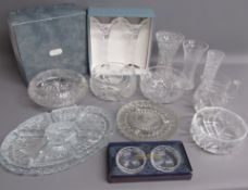 Crystal including Durand & Webb Corbett and cut glass bowls, vases, jug etc