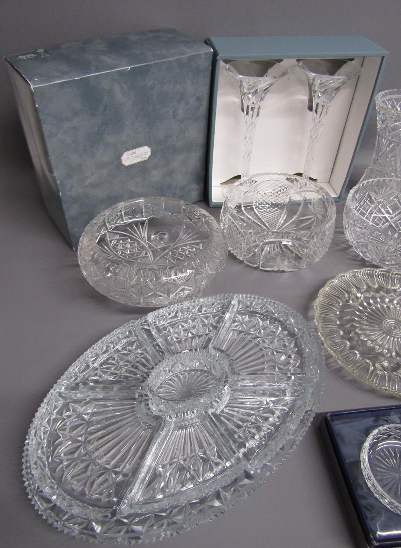 Crystal including Durand & Webb Corbett and cut glass bowls, vases, jug etc - Image 2 of 5