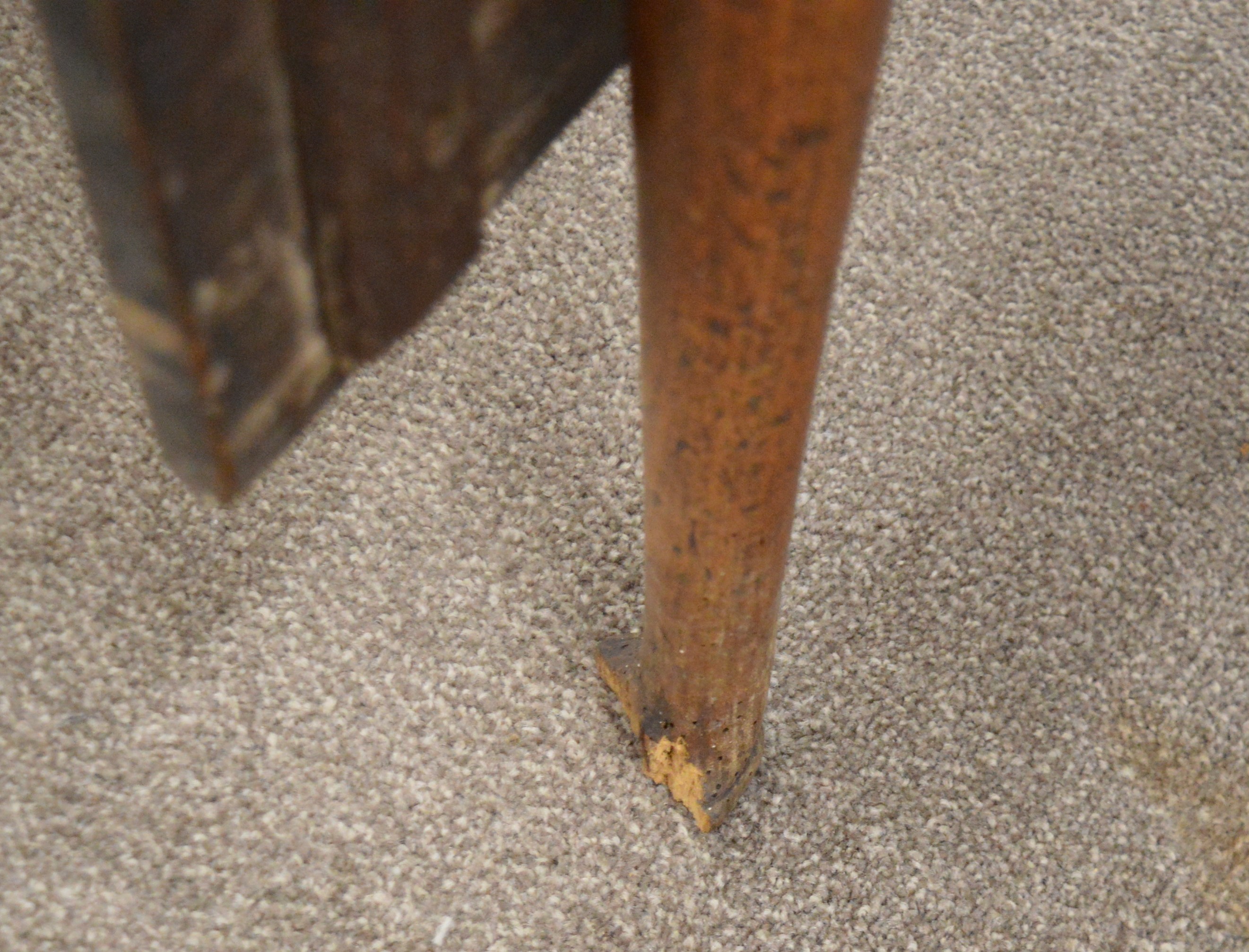 Georgian oak drop leaf table - Image 3 of 3