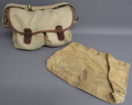Brady canvas and leather fishing bag with liner