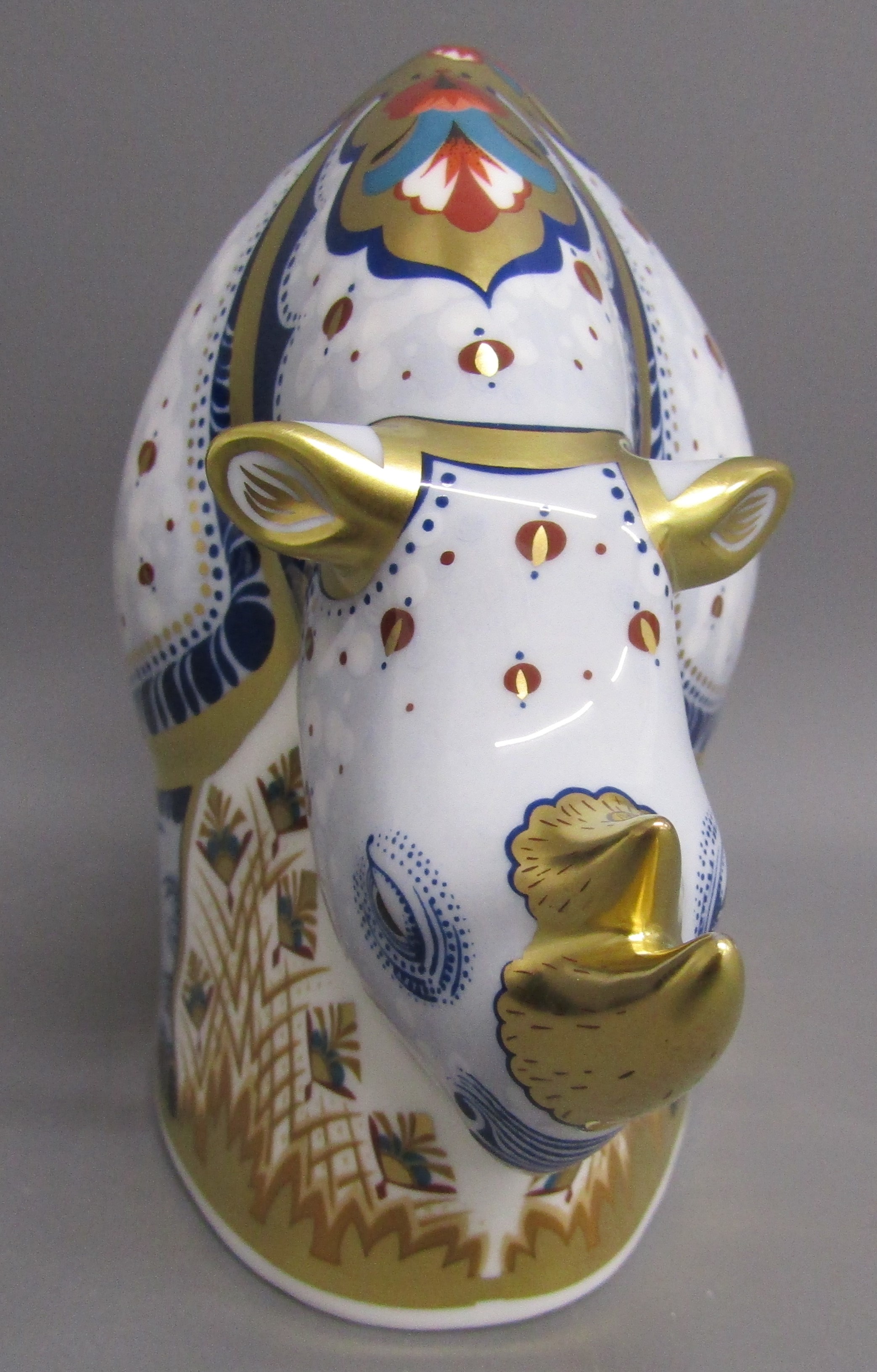 Royal Crown Derby Endangered Species 'White Rhino' paperweight limited edition 910/1000 - Image 5 of 7