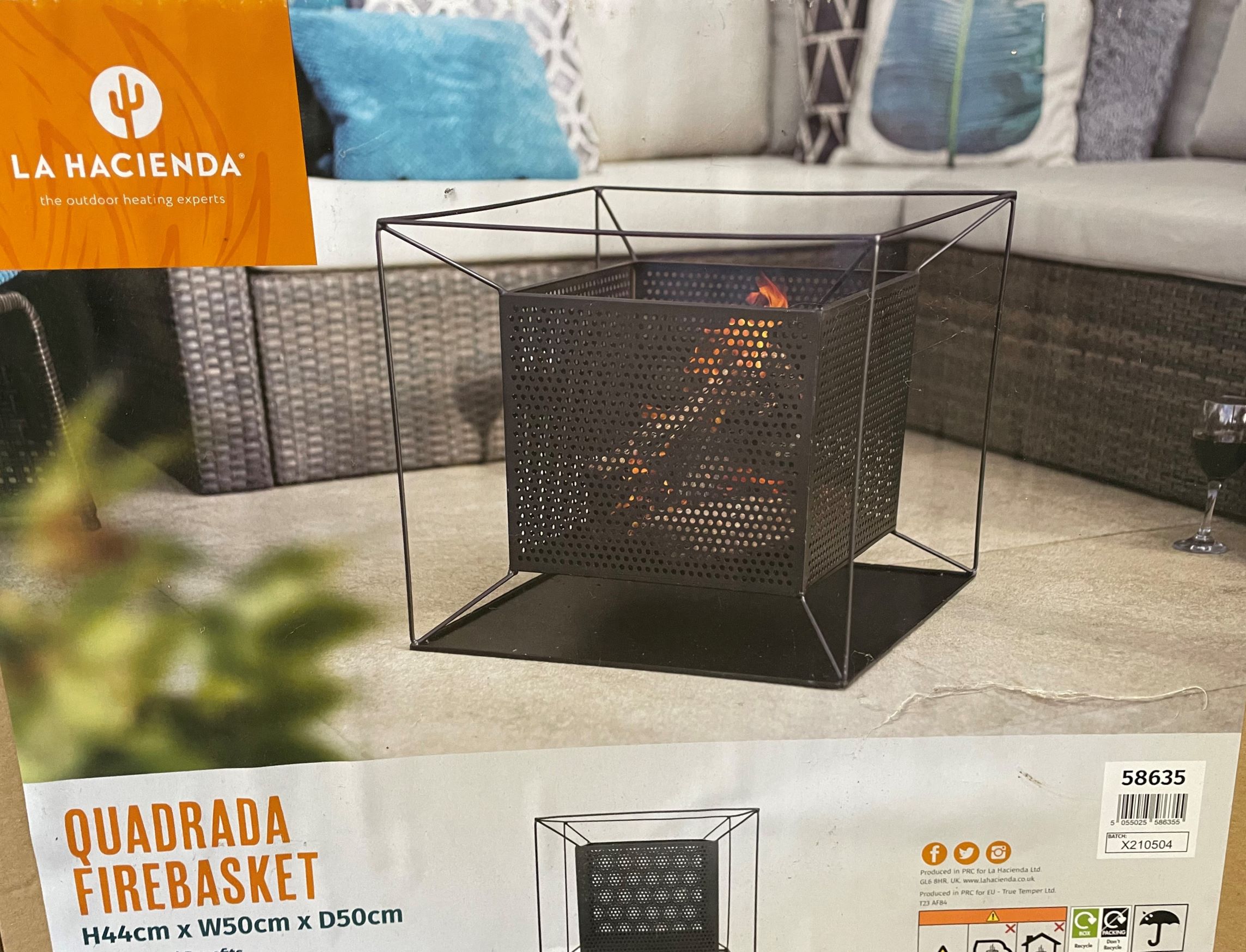 La Hacienda Quadrada fire basket - unused & boxed