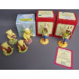 Royal Doulton Winnie the Pooh & Bunnykins, The Honey Pot, The Present, Pooh lights the candle and