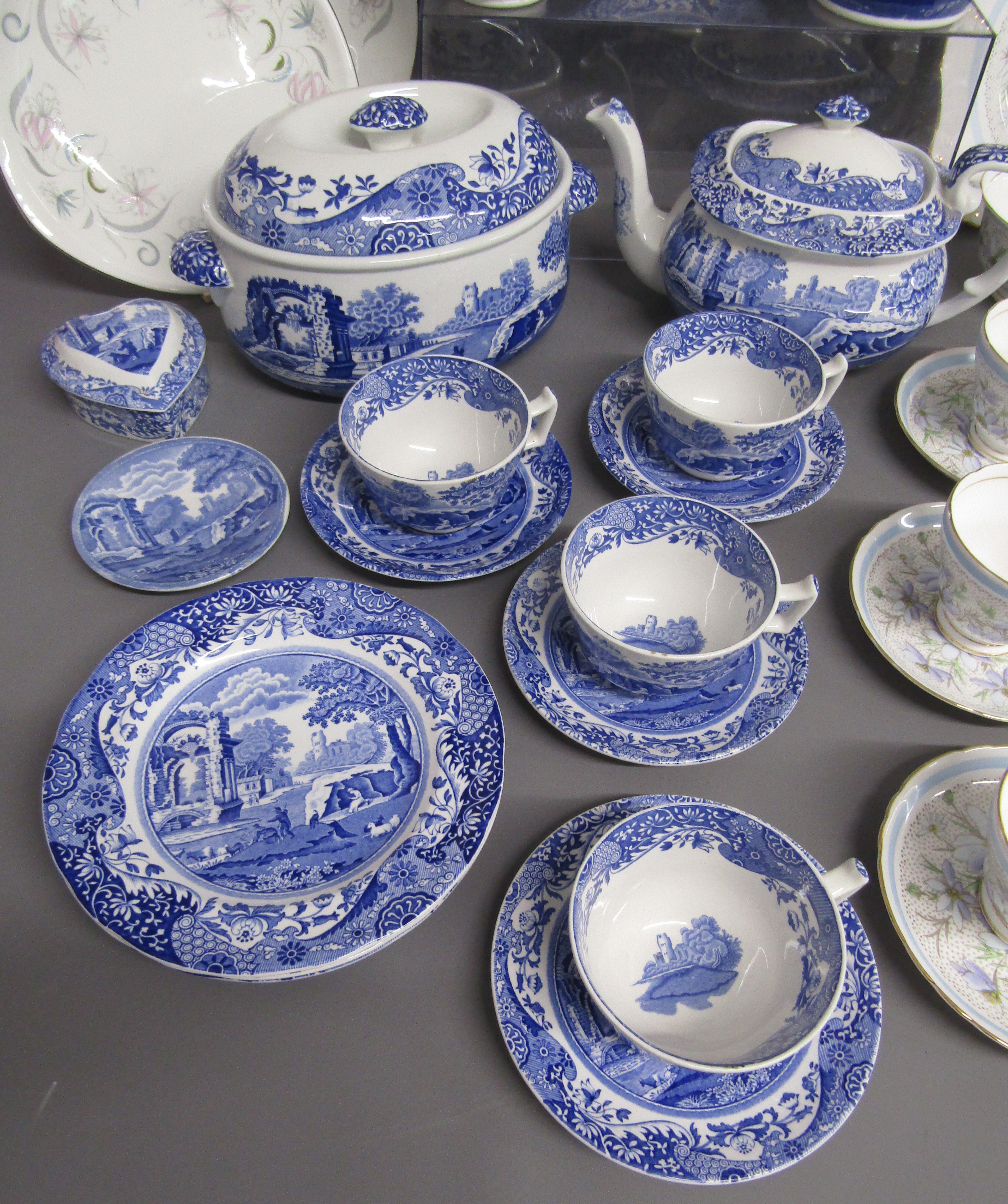 Collection of Spode Italian, Tuscan bone China tea set, Royal Albert 'Old Country Roses' teapot, - Image 2 of 4