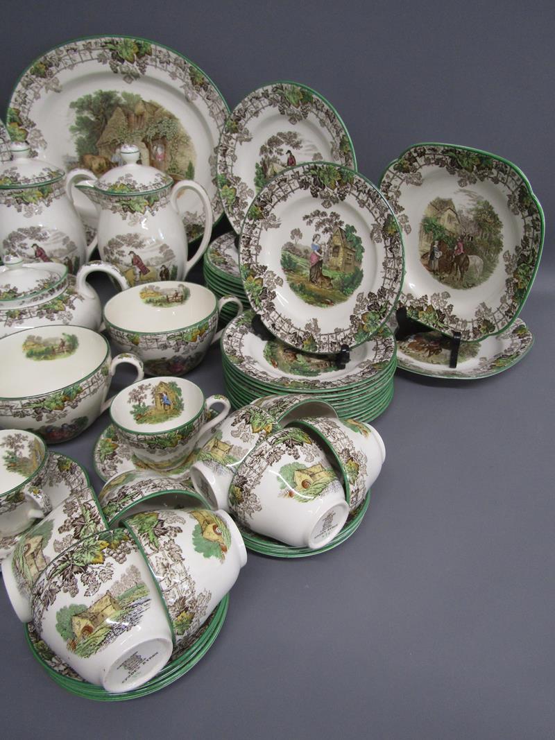 Large collection of Copeland Spode 'Spode's Byron' includes plates, tureens, bowls, teaset, coffee - Image 6 of 7