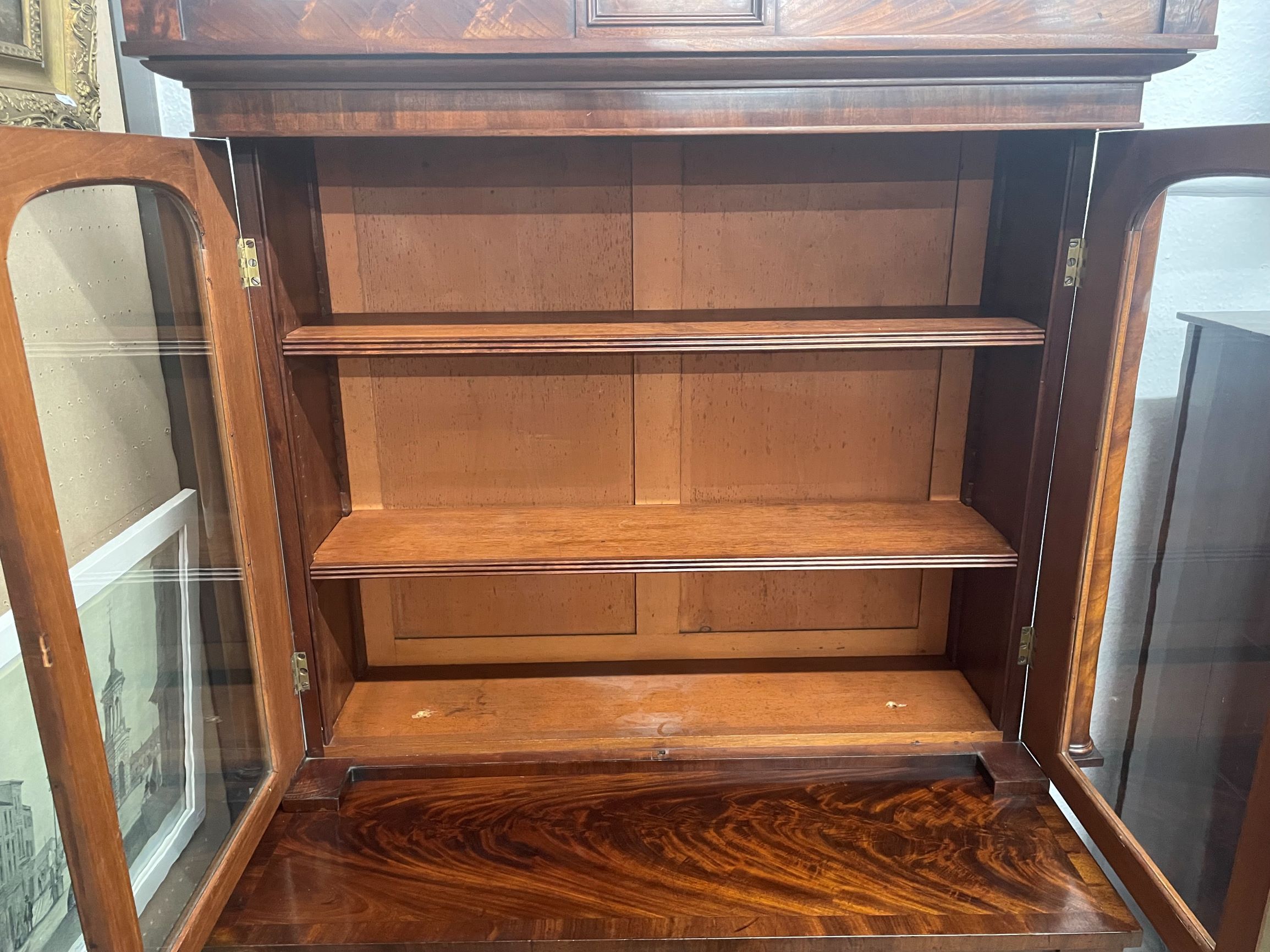 Regency mahogany bookcase cabinet, W 86cm x H 171cm x D 49cm - Image 2 of 7