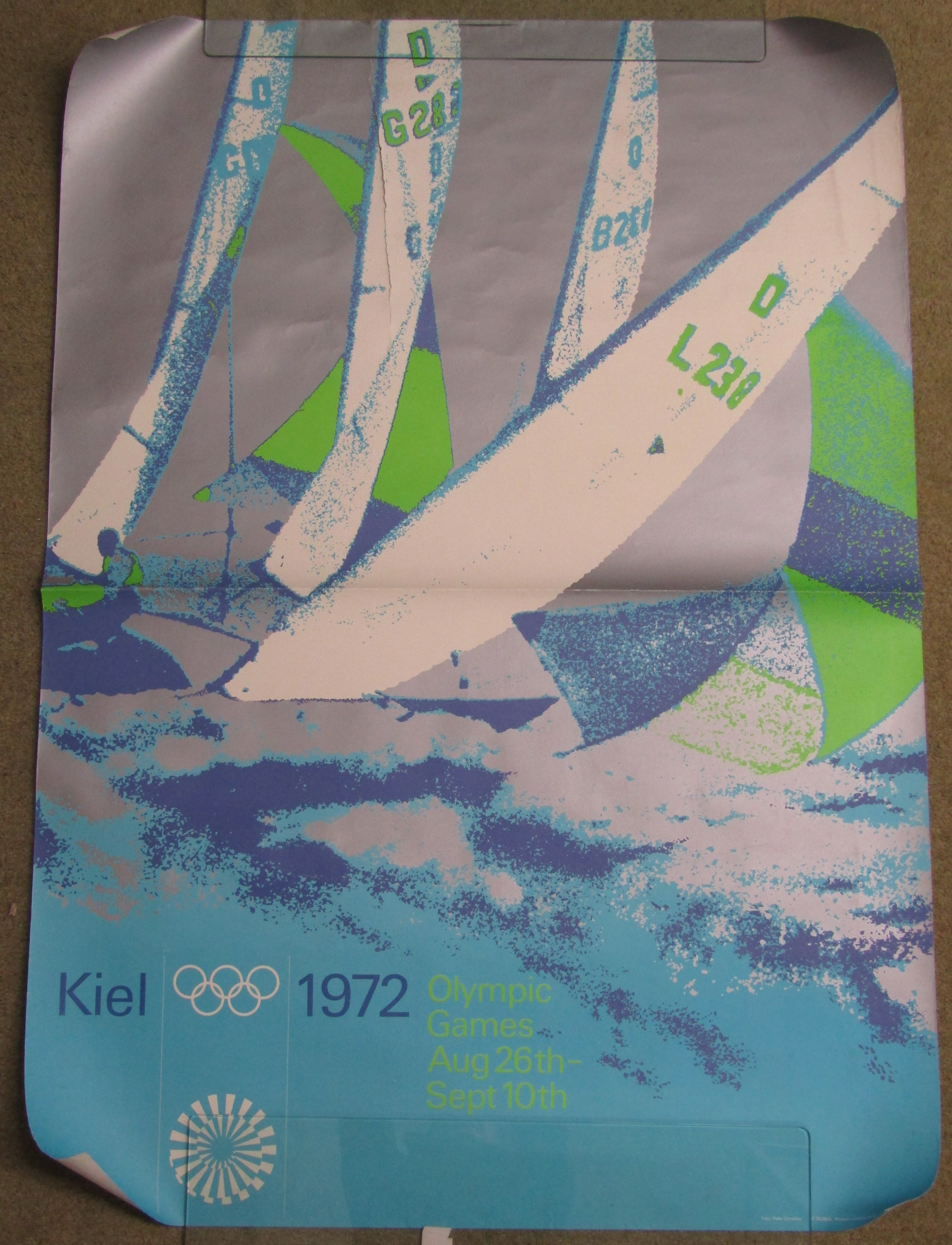 3 x 1972 Aug 26th - Sept 10th Olympic Games posters - Fencing Munchen - Munich Cycling - Kiel - Image 2 of 5