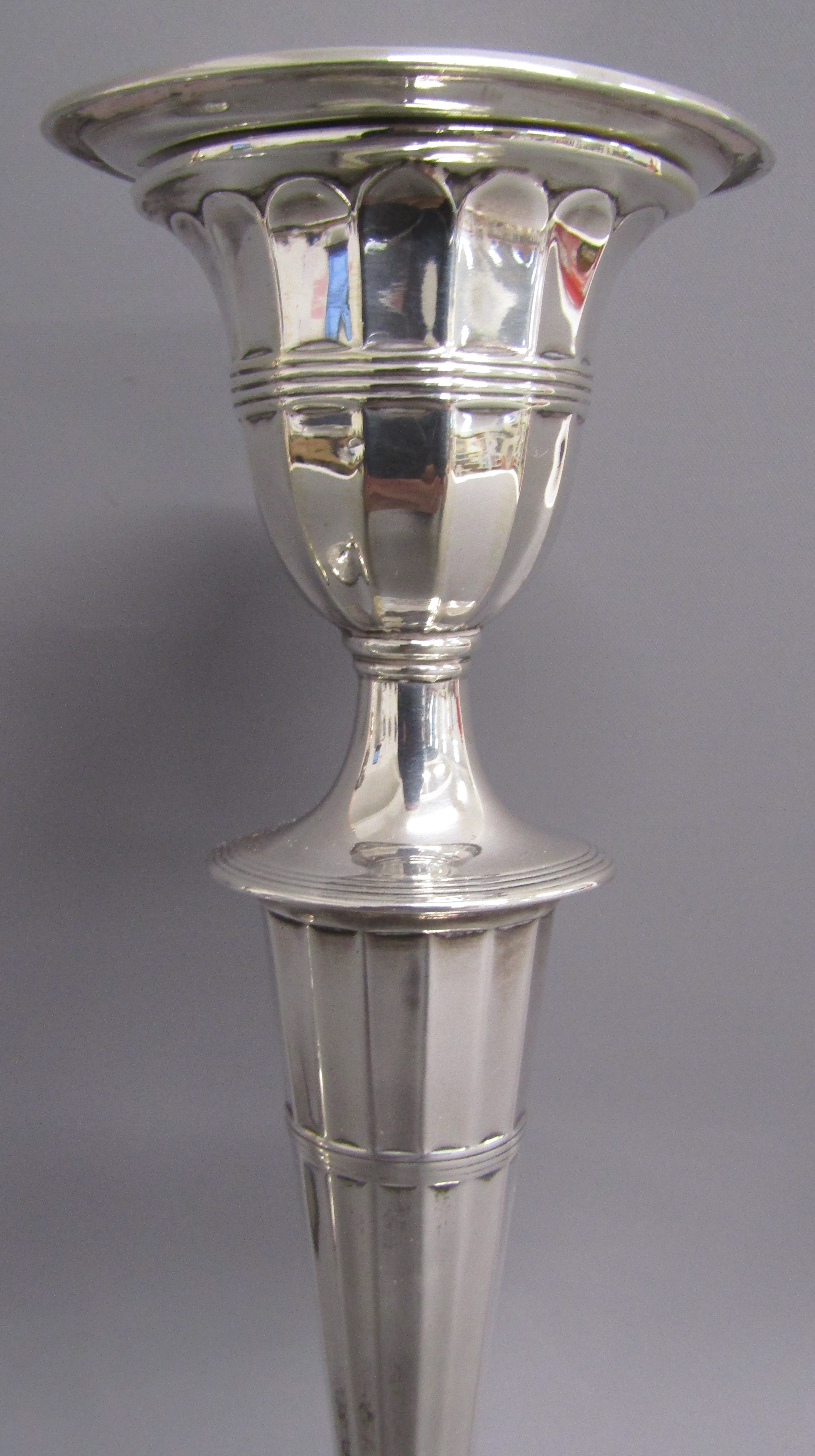Pair of Hawksworth, Eyre & co, Sheffield 1898 weighted silver candle sticks - approx. 12cm tall - Image 2 of 6