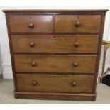 Large Victorian mahogany chest of drawers - approx. 120cm x 52.5cm x 119.5cm