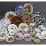 Collection of plates includes Pintado, Maling 'May Bloom', Convento Spain, Danbury Mint, St Andrews,