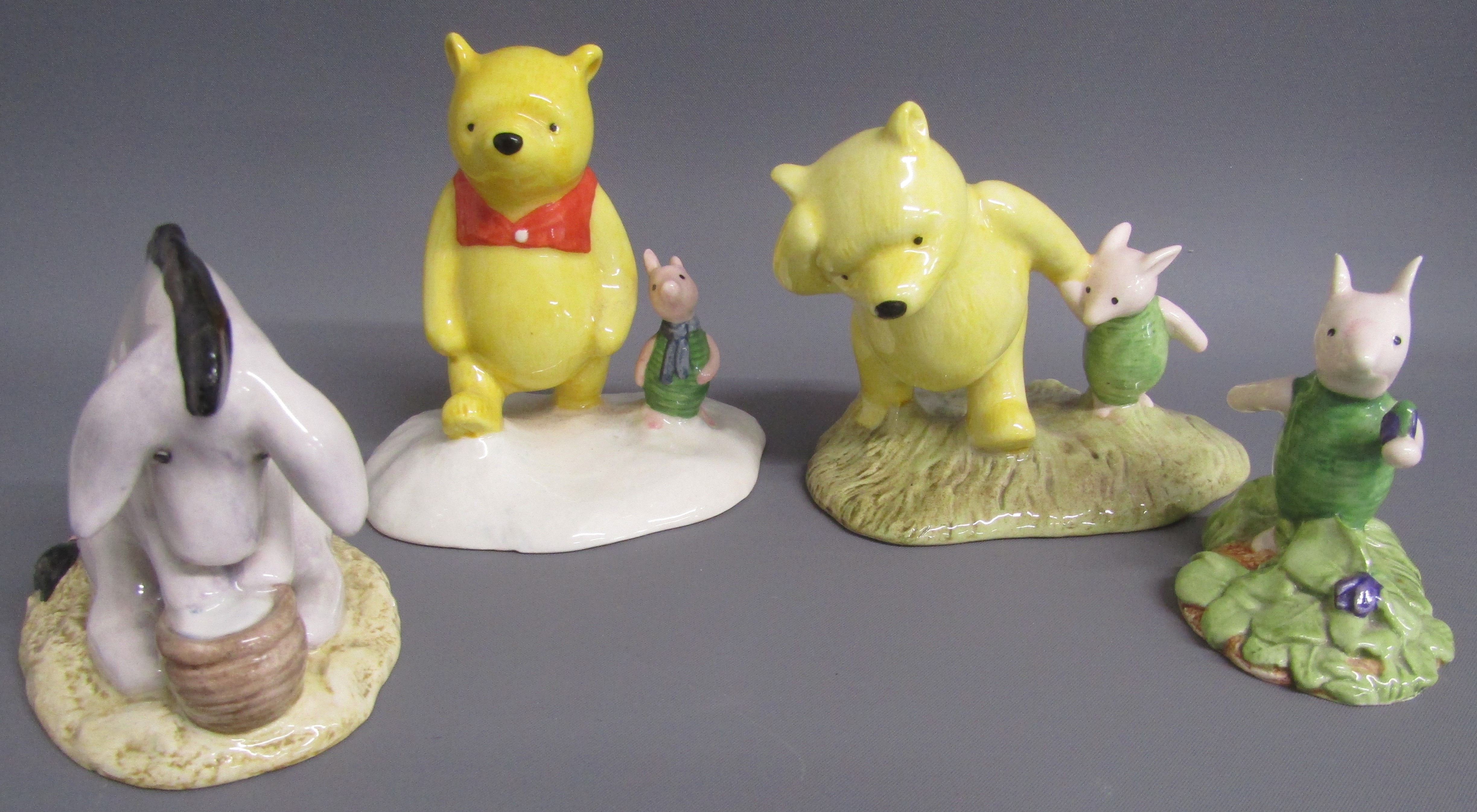 Royal Doulton Winnie the Pooh figures, 'The more it snows, tiddley pom' - 'The Windy Day' - Eeyore - Image 2 of 8