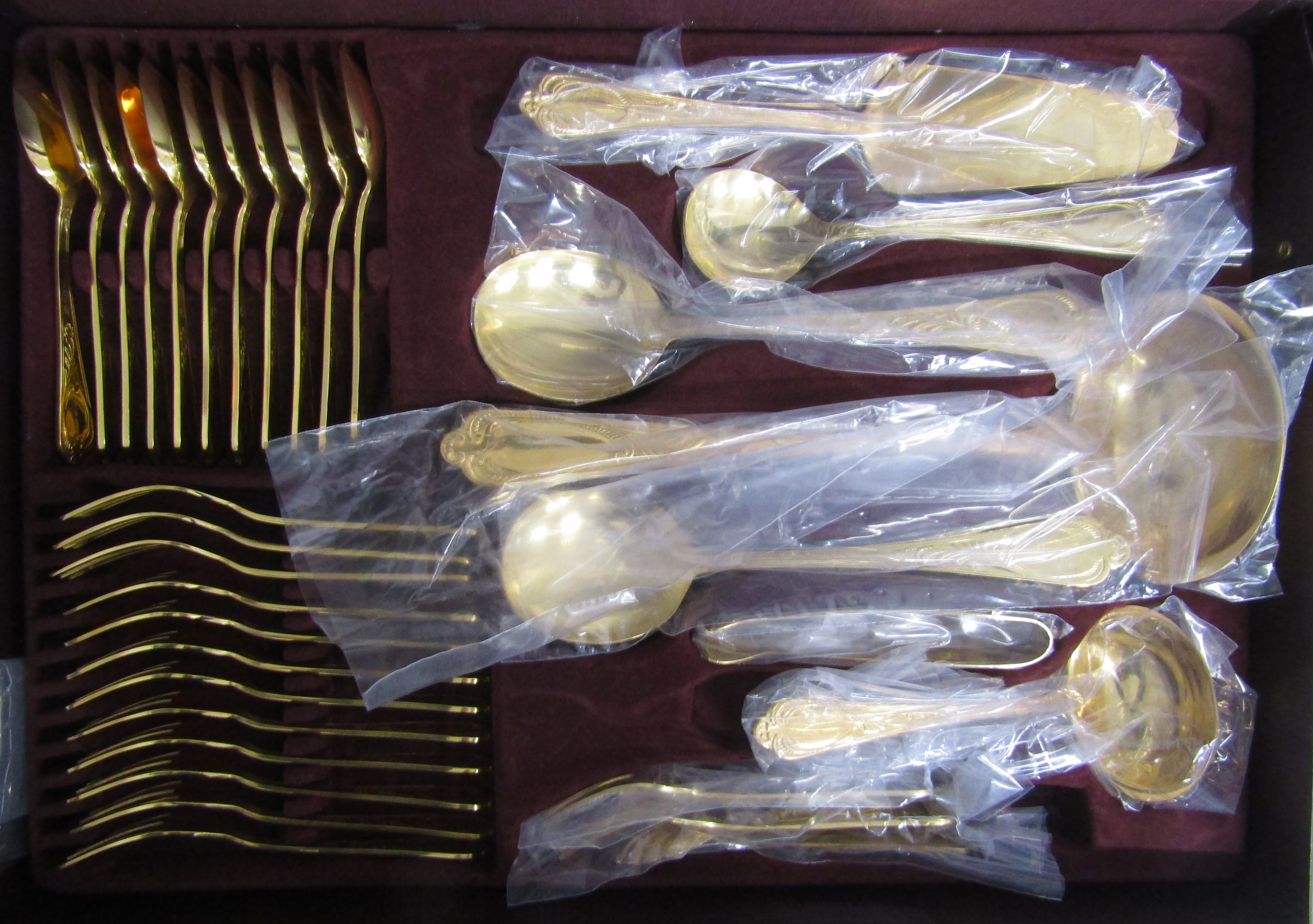 Bestecke Solingen 23/24 Karat plated cased cutlery set - Model 25 - Bild 7 aus 7