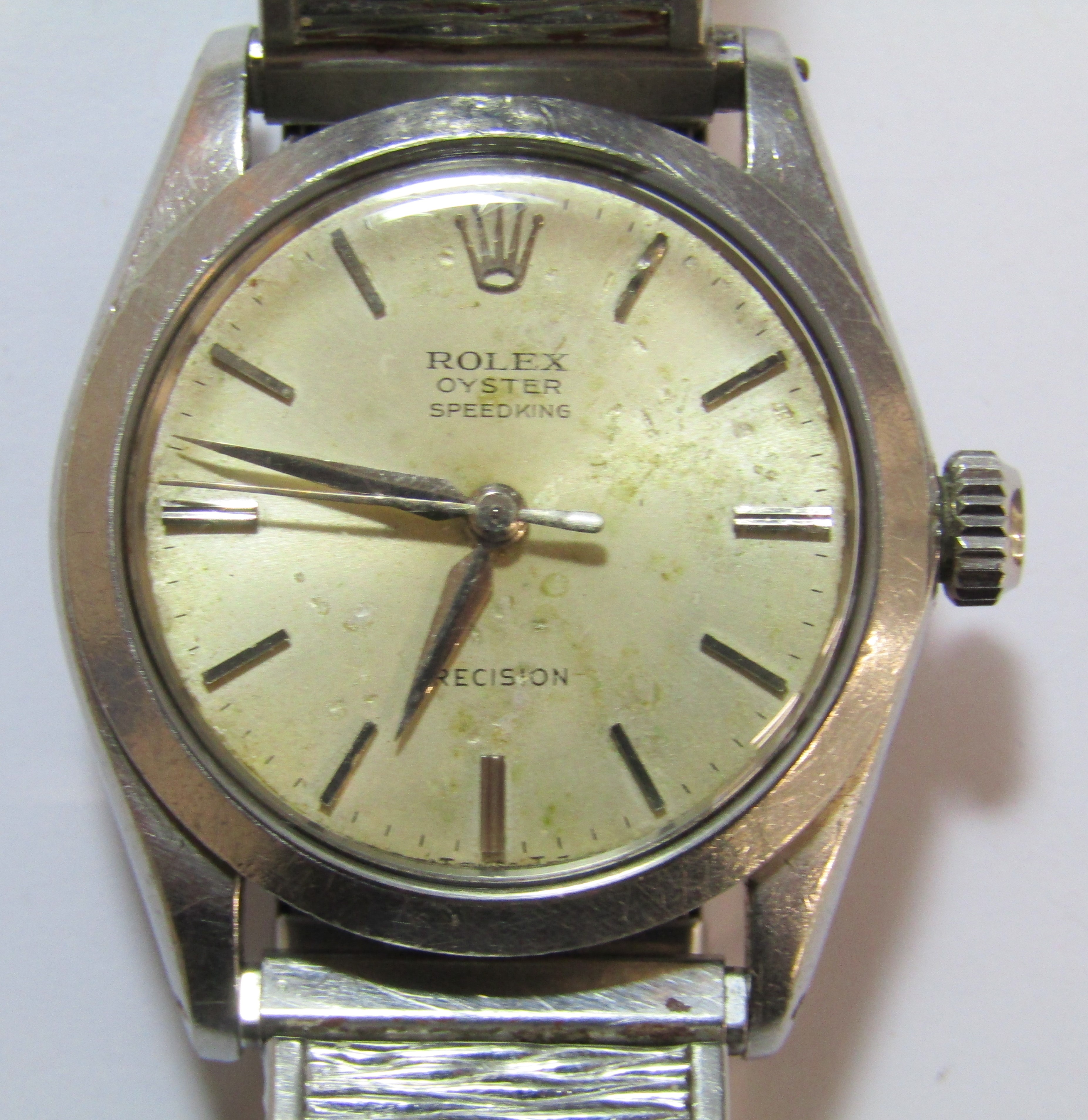 Rolex Oyster Speedking precision ladies watch, serial number possibly 954384, size of watch case (