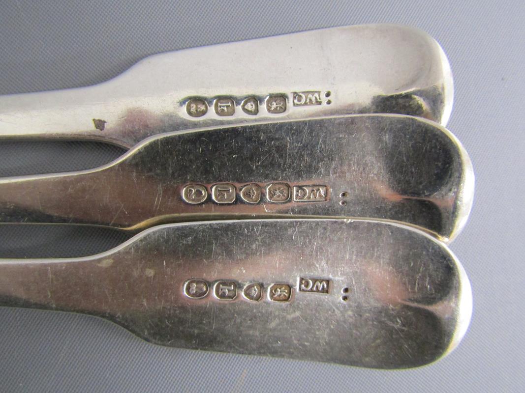 3 silver serving spoons William Cripps London 1825 - total weight 7.2 ozt - Image 4 of 4