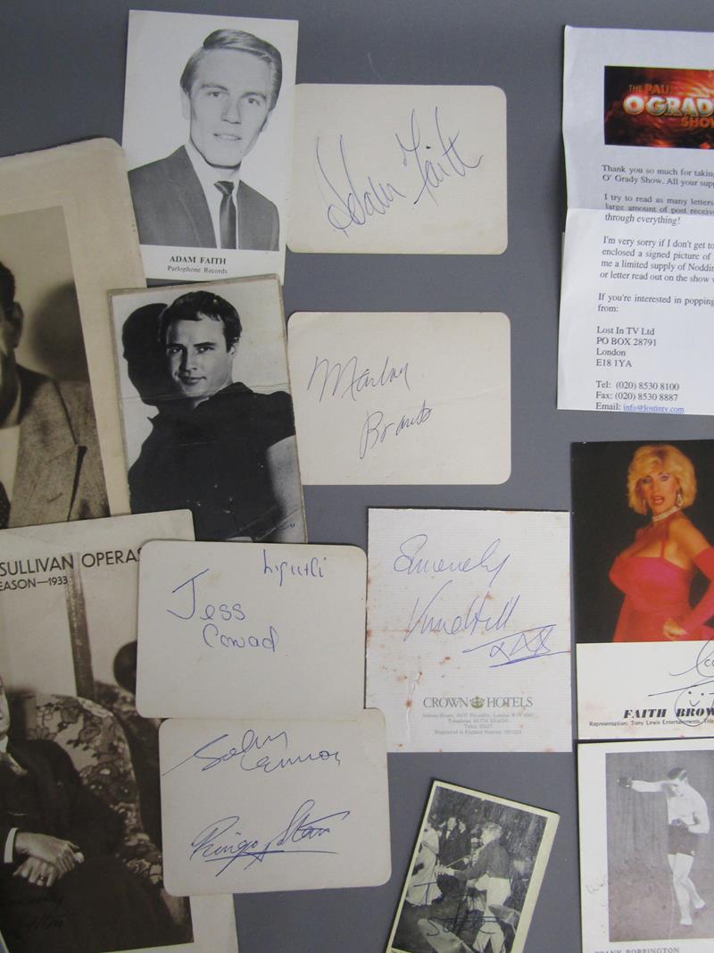 Collection of autographs original and printed - includes John Lennon & Ringo Starr, Marlon Brando, - Image 7 of 24