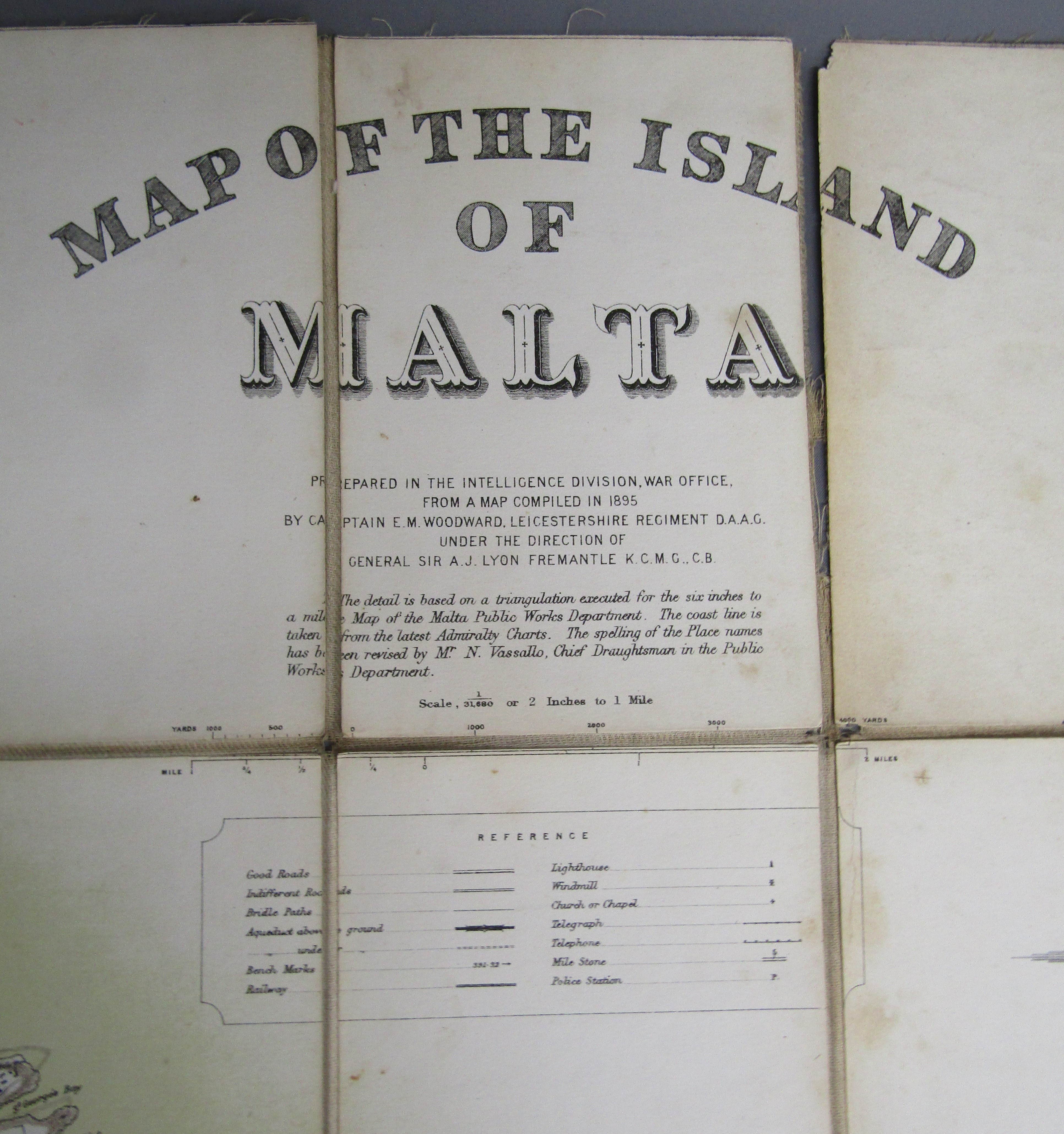 Map of the island of Malta prepared in the intelligence division, War Office from a map compiled - Image 3 of 5
