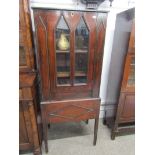 Small gothic display cabinet - approx. 133cm x 37cm x 56cm