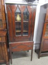 Small gothic display cabinet - approx. 133cm x 37cm x 56cm