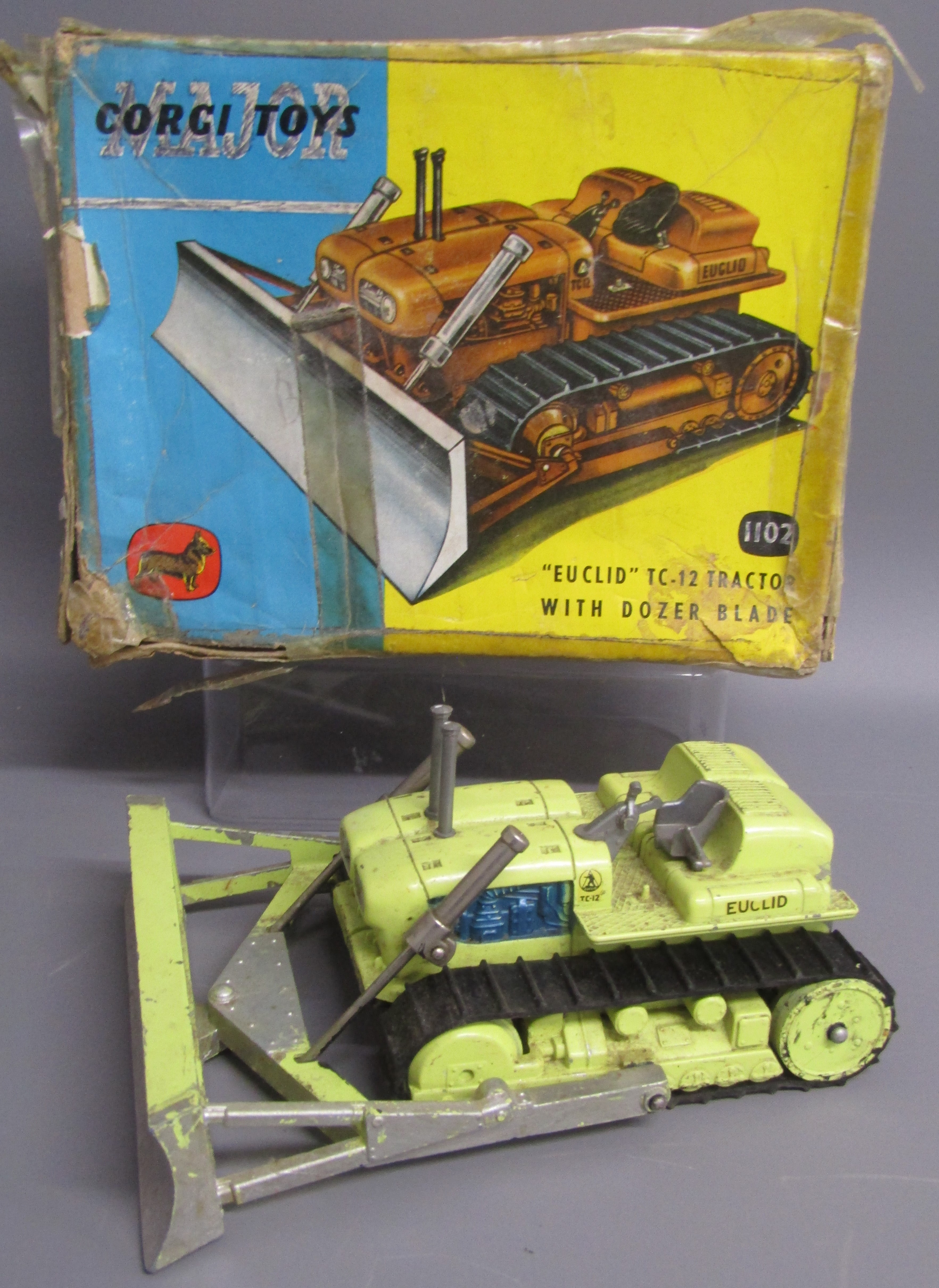 Boxed Corgi Major 1102 'Euclid' TC-12 tractor with dozer blade