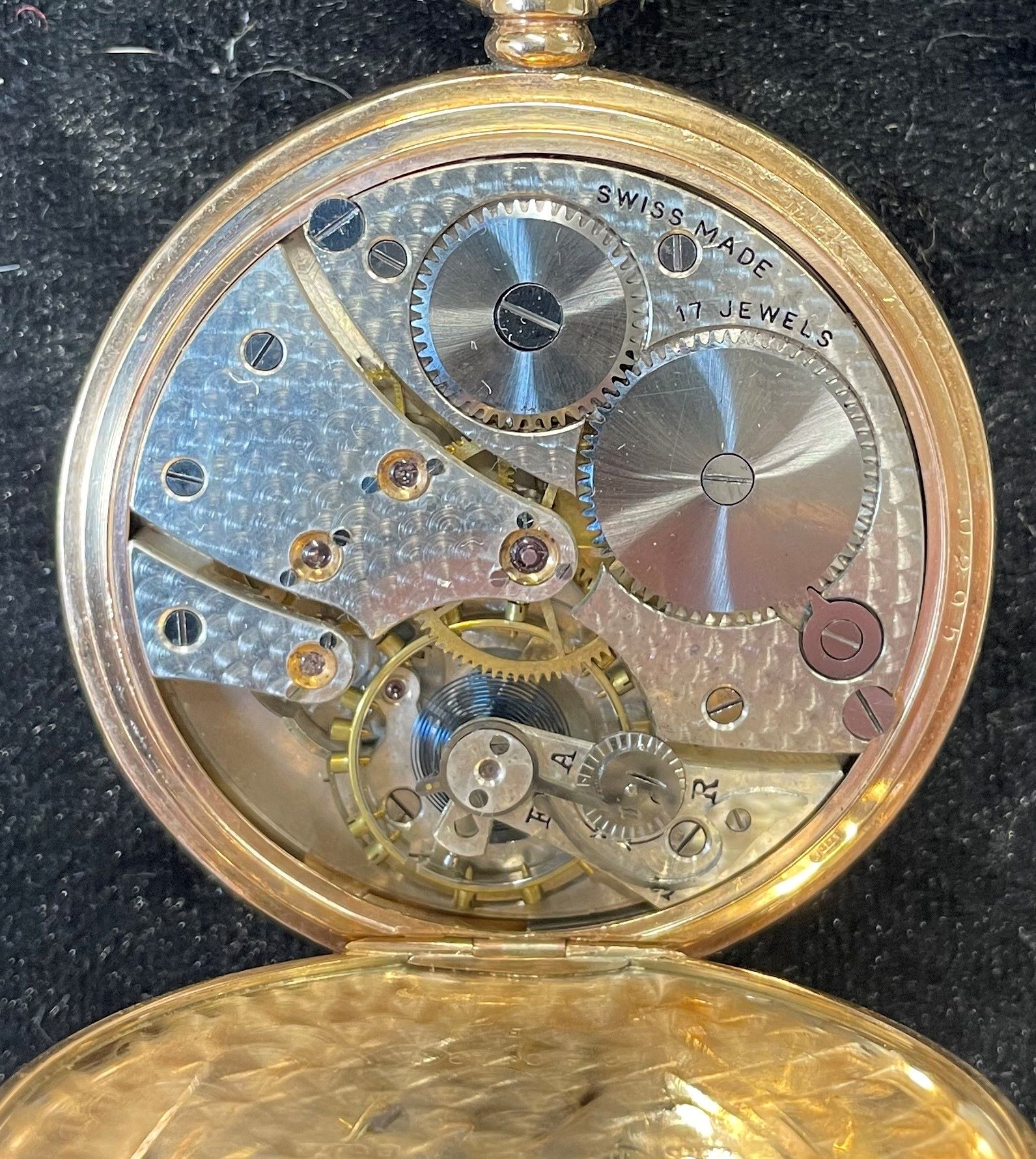 9ct gold J W Benson half hunter pocket watch with subsidiary seconds dial - Image 3 of 3