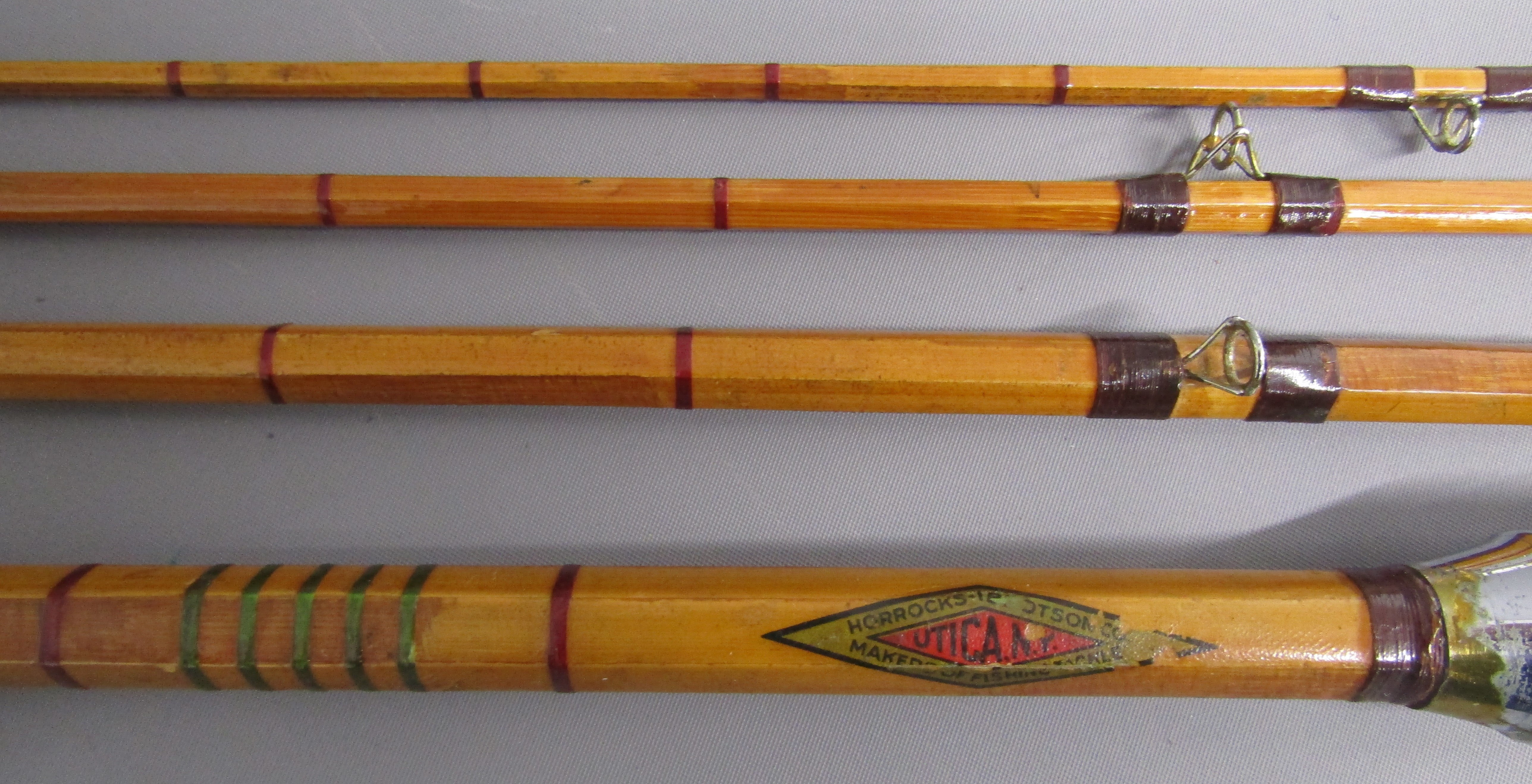 2 split cane fishing rods - 3 piece 8ft fly fishing rod with 2 tips & 4 piece 8ft fly fishing rod ' - Image 3 of 8