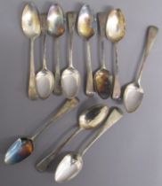 11 Georgian silver teaspoons - total weight 5.7ozt