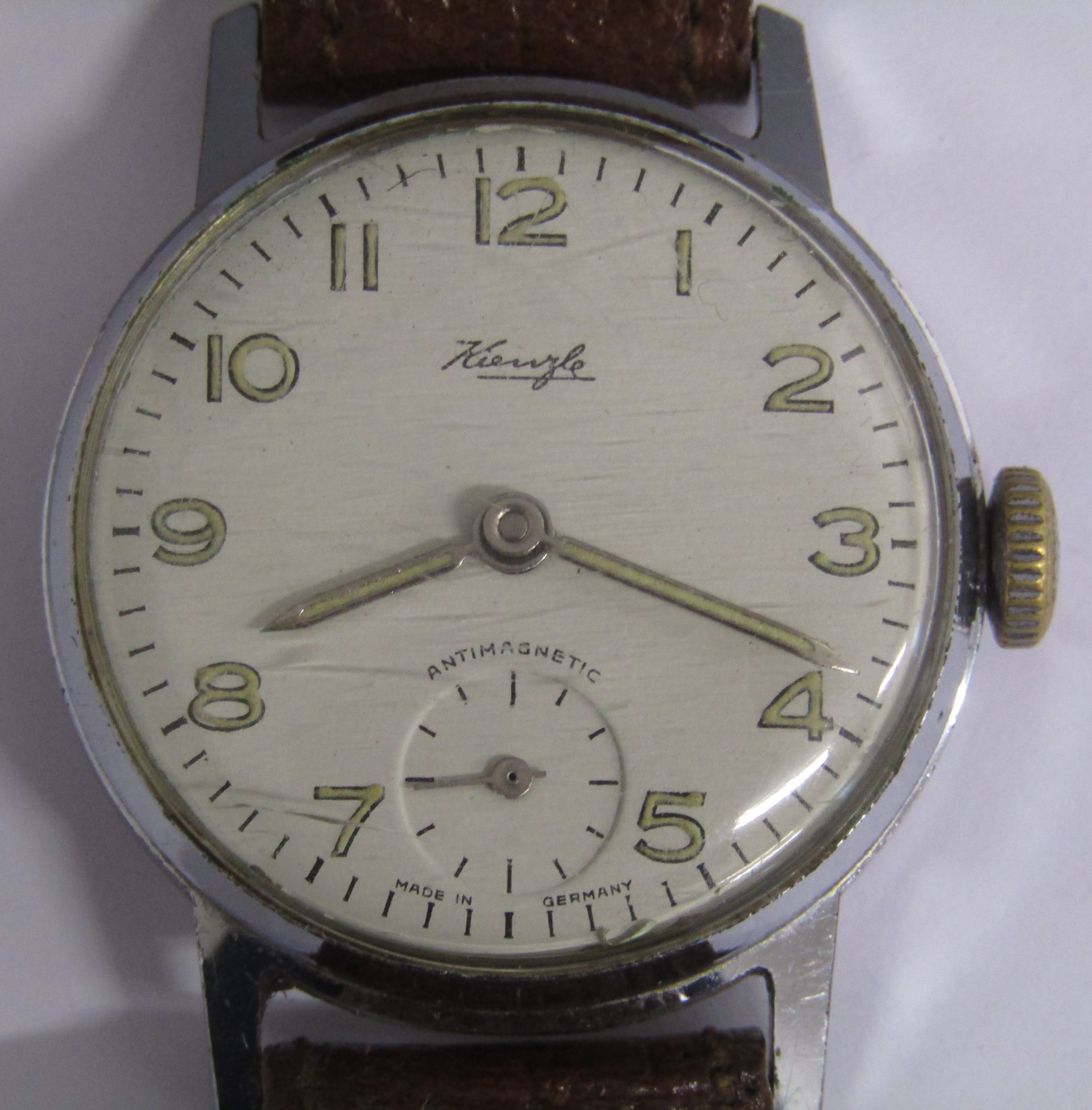 2 1950's Kienzle antimagnetic watches - one marked Foreign and the other Made in Germany with case - Image 5 of 9