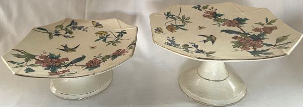 Two Victorian Wallis Gimson & Co cake stands
