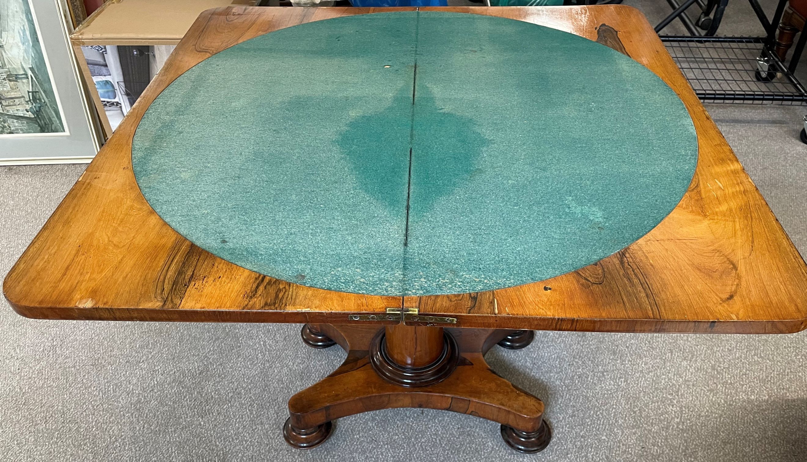 Early 19th century fold over card table in rosewood - Image 3 of 3