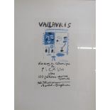 Framed Pablo Picasso plate signed lithographic print 'Vallauris' by Fernand Mourlot France - 50cm