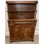 Small William IV chiffonier in mahogany Ht 124cm D 27cm W 80cm