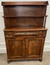 Small William IV chiffonier in mahogany Ht 124cm D 27cm W 80cm