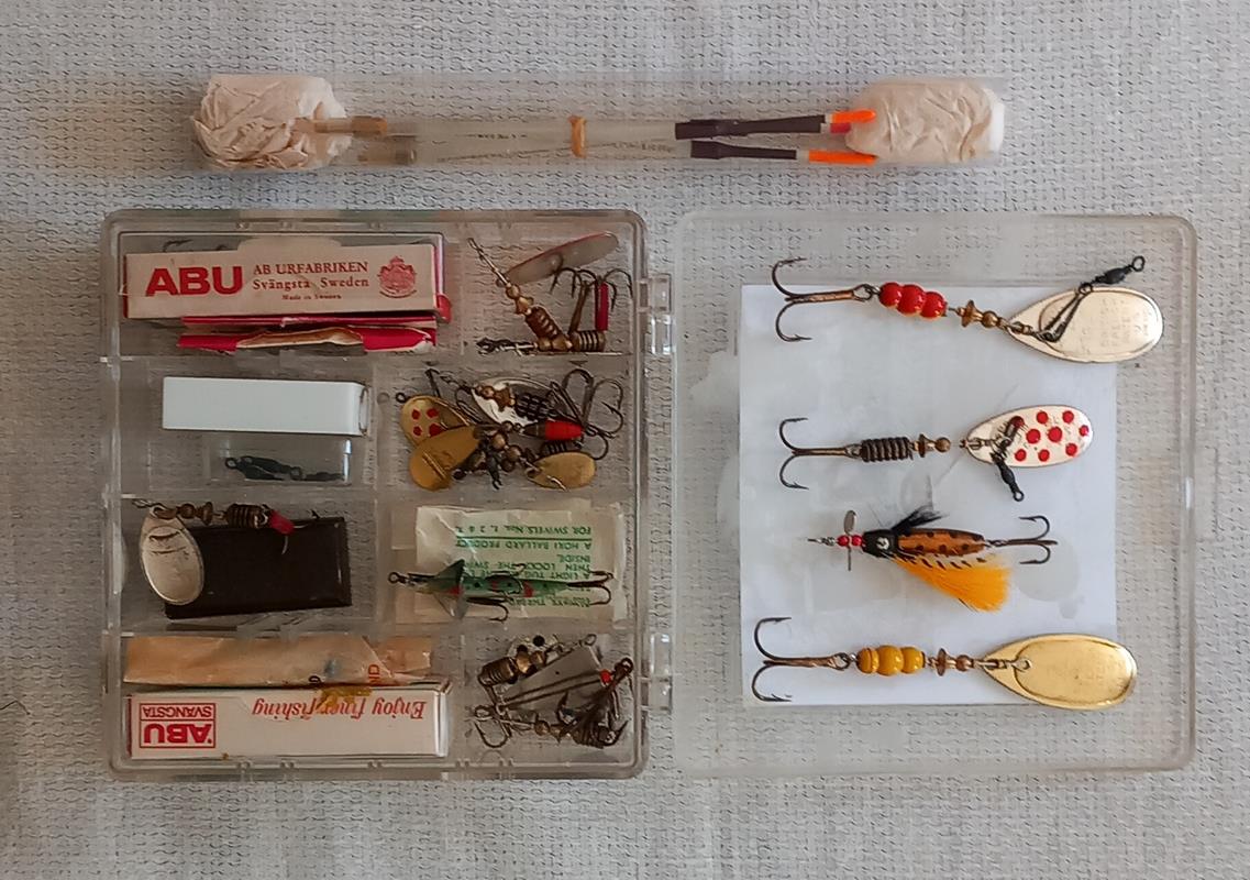 Selection of fishing items, includes drogue, Norway folding grapnel anchor 1.5kg, priest, fly - Bild 4 aus 16