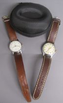 2 1950's Kienzle antimagnetic watches - one marked Foreign and the other Made in Germany with case