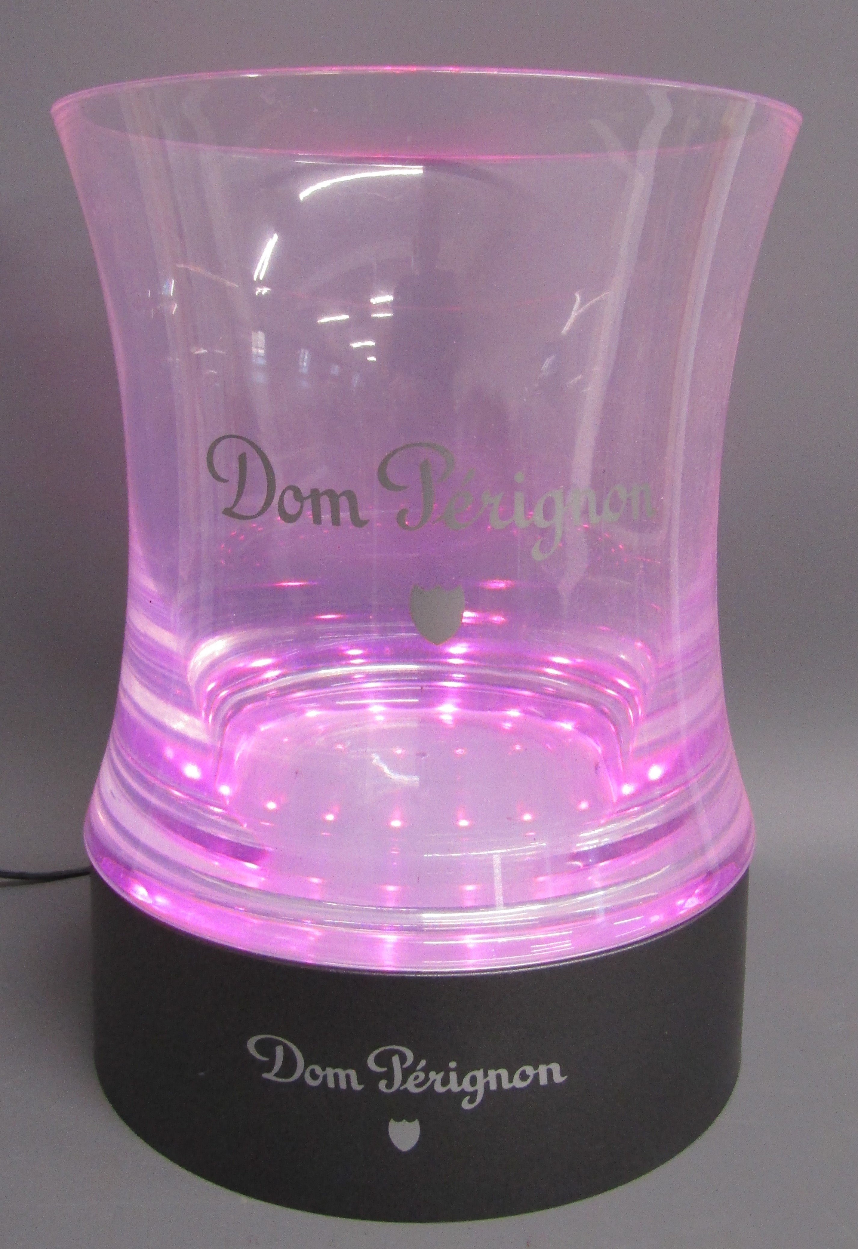 Dom Perignon acrylic ice bucket with Andy Warhol colour changing light up base - Image 3 of 5
