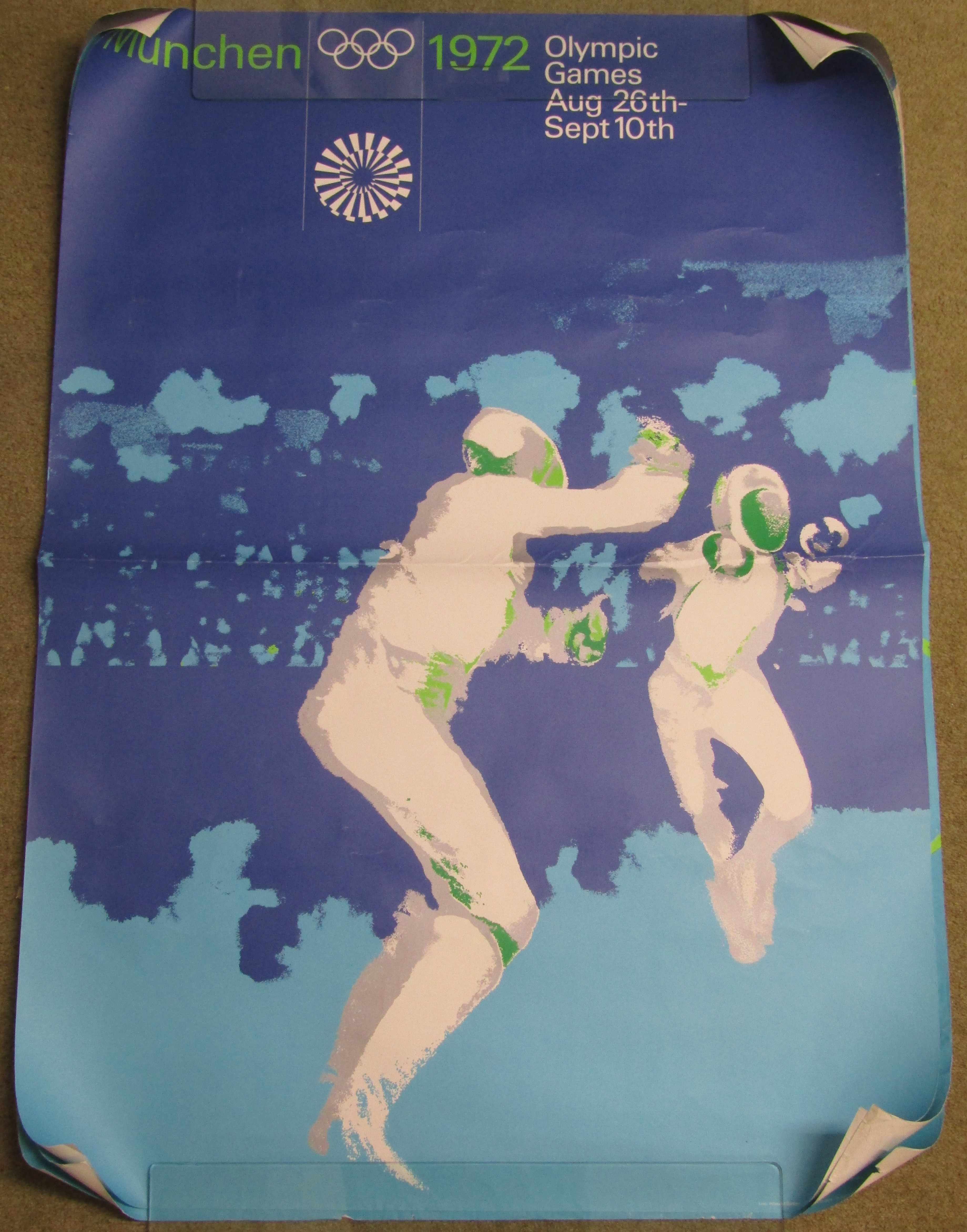 3 x 1972 Aug 26th - Sept 10th Olympic Games posters - Fencing Munchen - Munich Cycling - Kiel - Image 5 of 5