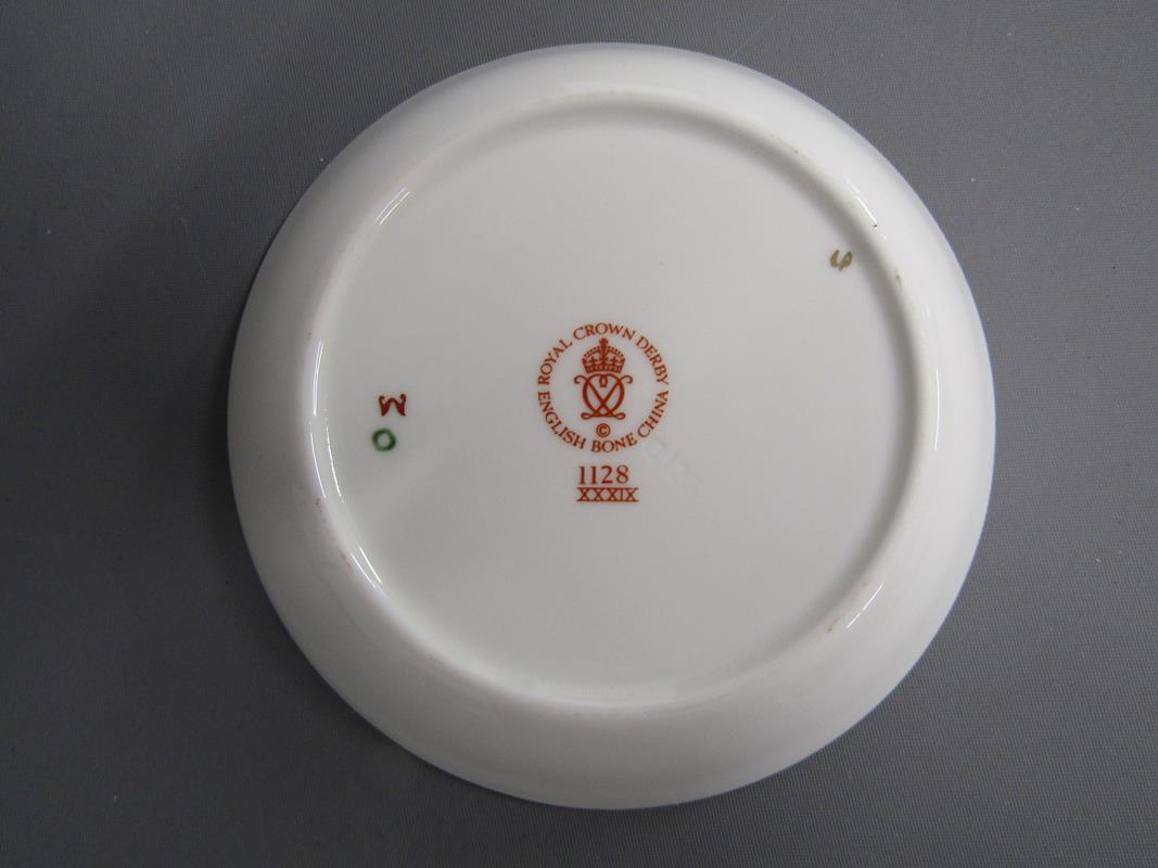 Royal Crown Derby Imari 1128 trinket dish, oval dish and miniature teacup and saucer - Bild 5 aus 7