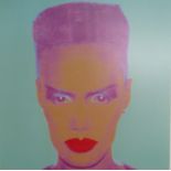 Framed Andy Warhol lithographic print 'Grace Jones' published by Neues New York in association