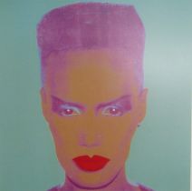 Framed Andy Warhol lithographic print 'Grace Jones' published by Neues New York in association