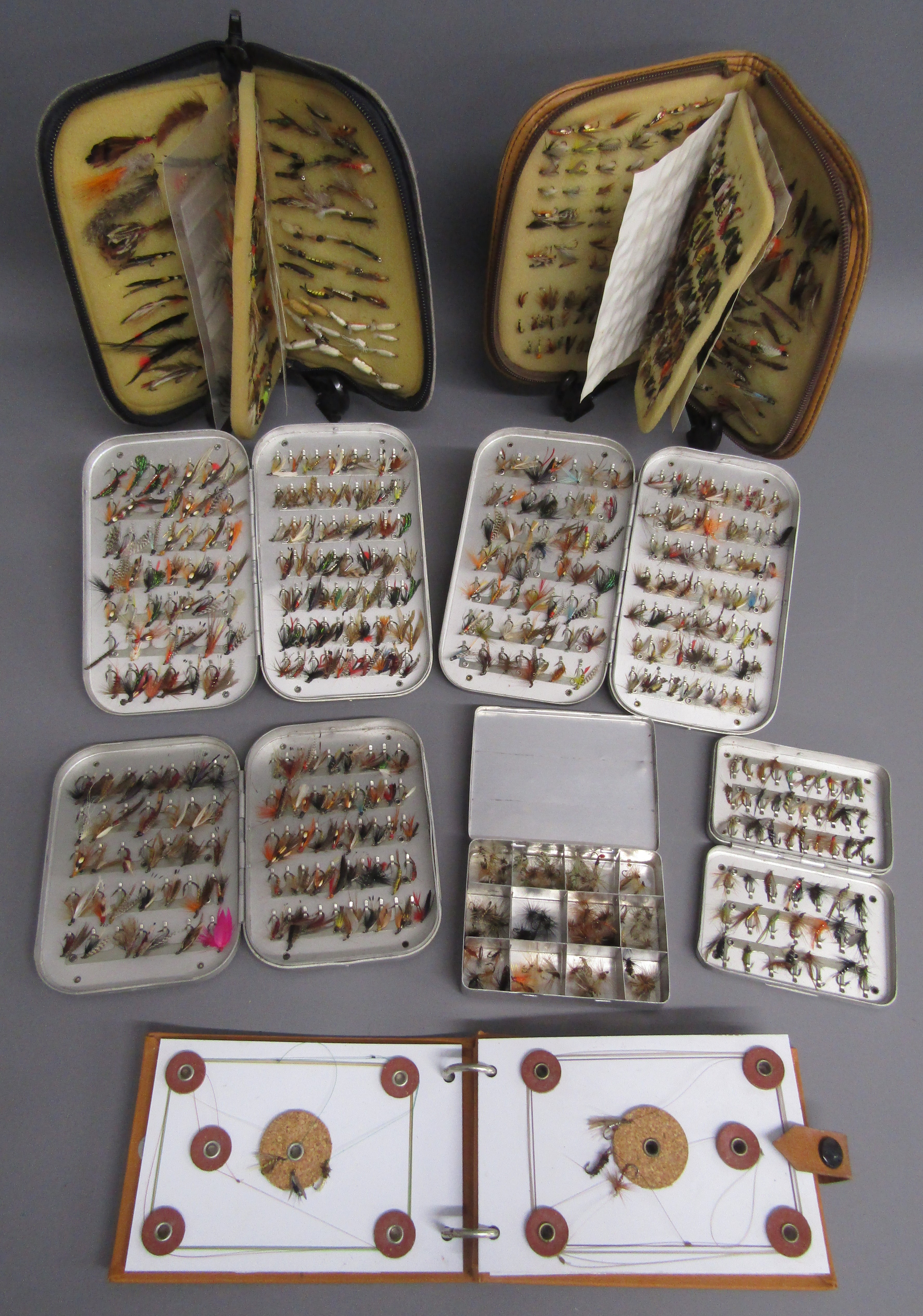 500 Fly fishing flies includes - 4 Wheatley Silmalloy pocket clip fly boxes containing approx. 256