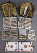 500 Fly fishing flies includes - 4 Wheatley Silmalloy pocket clip fly boxes containing approx. 256