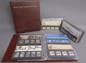 3 binders of Royal Mail Mint stamp sets consists of 2 x  Royal Mail Presentation Pack binders