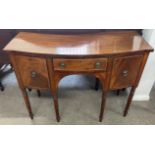 Regency bow fronted mahogany sideboard W 122cm D 56cm Ht 89cm