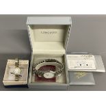 Longines Conquest gents quartz wristwatch with date aperture, box, 4 spare links & paperwork plus