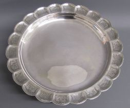 Charles Richard Comyns London 1919 footed silver salver - approx 26cm dia. & 900g/28.93ozt