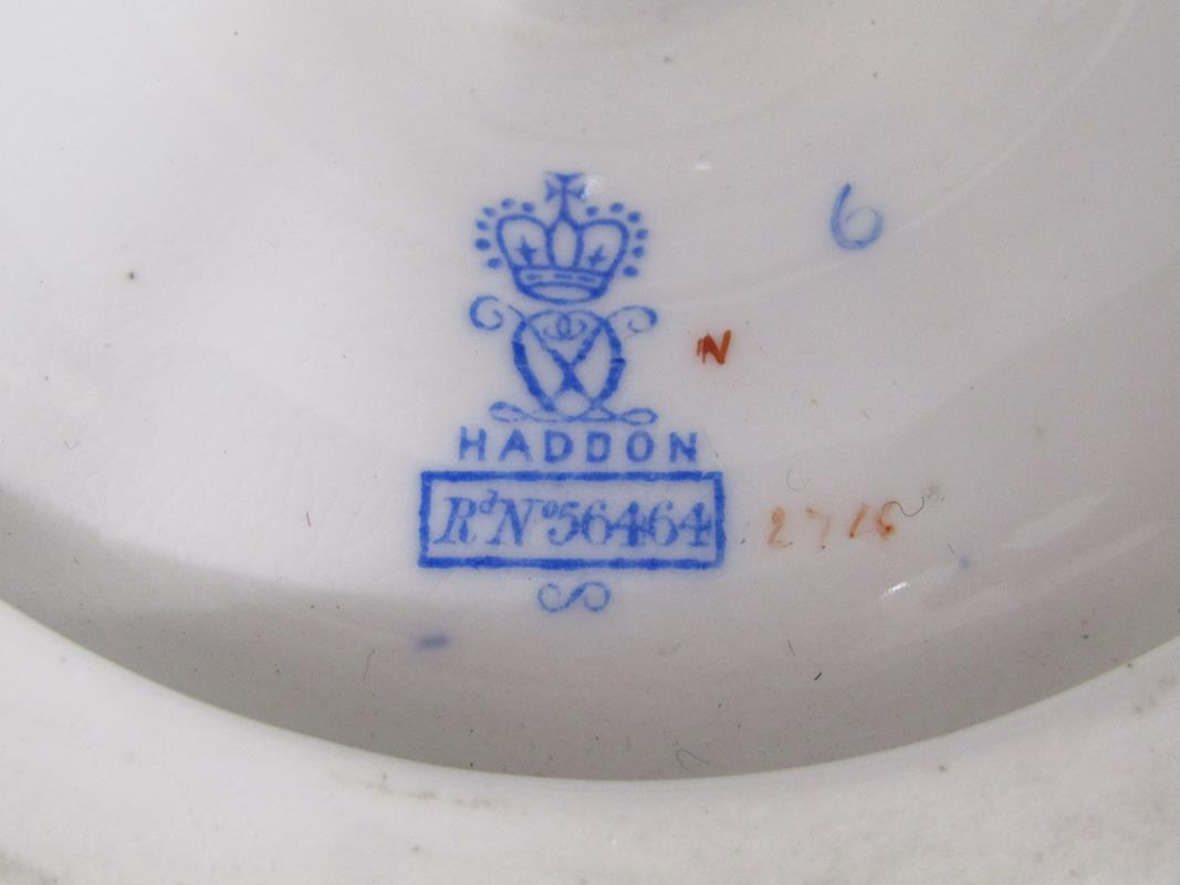 Royal Crown Derby tazza Rd No 56464 pattern No 2715? and 2 George Jones Crescent plates - Image 8 of 8