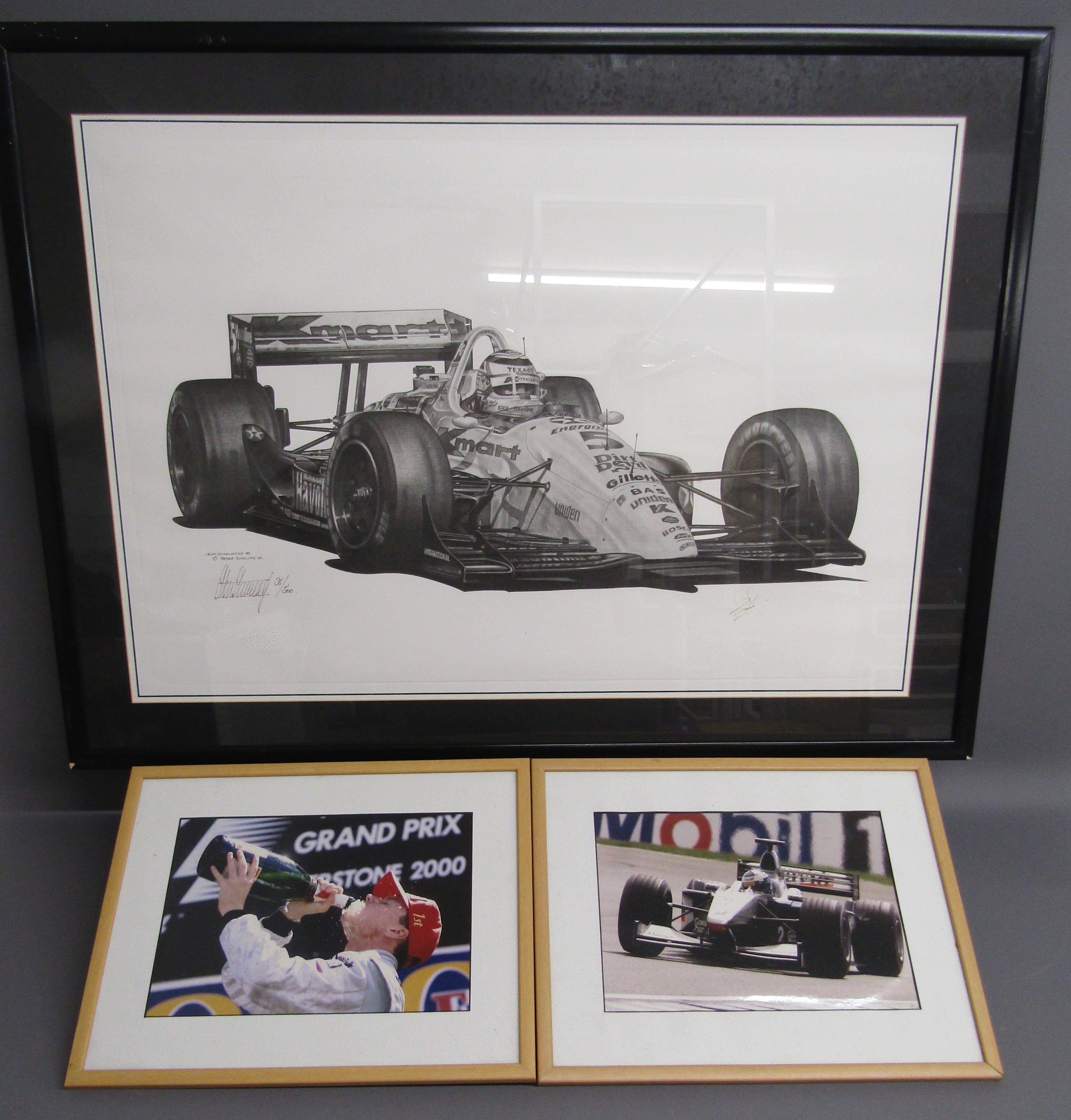Peter Ratcliffe limited editions - Alan Stammers '93 35/500 framed Nigel Mansell signed print,